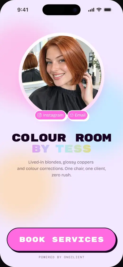 A booking page in the Flare theme