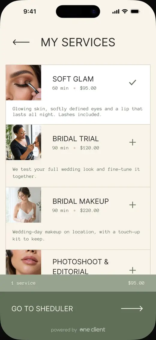 A booking page in the Magazine theme