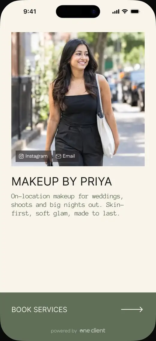 A booking page in the Magazine theme