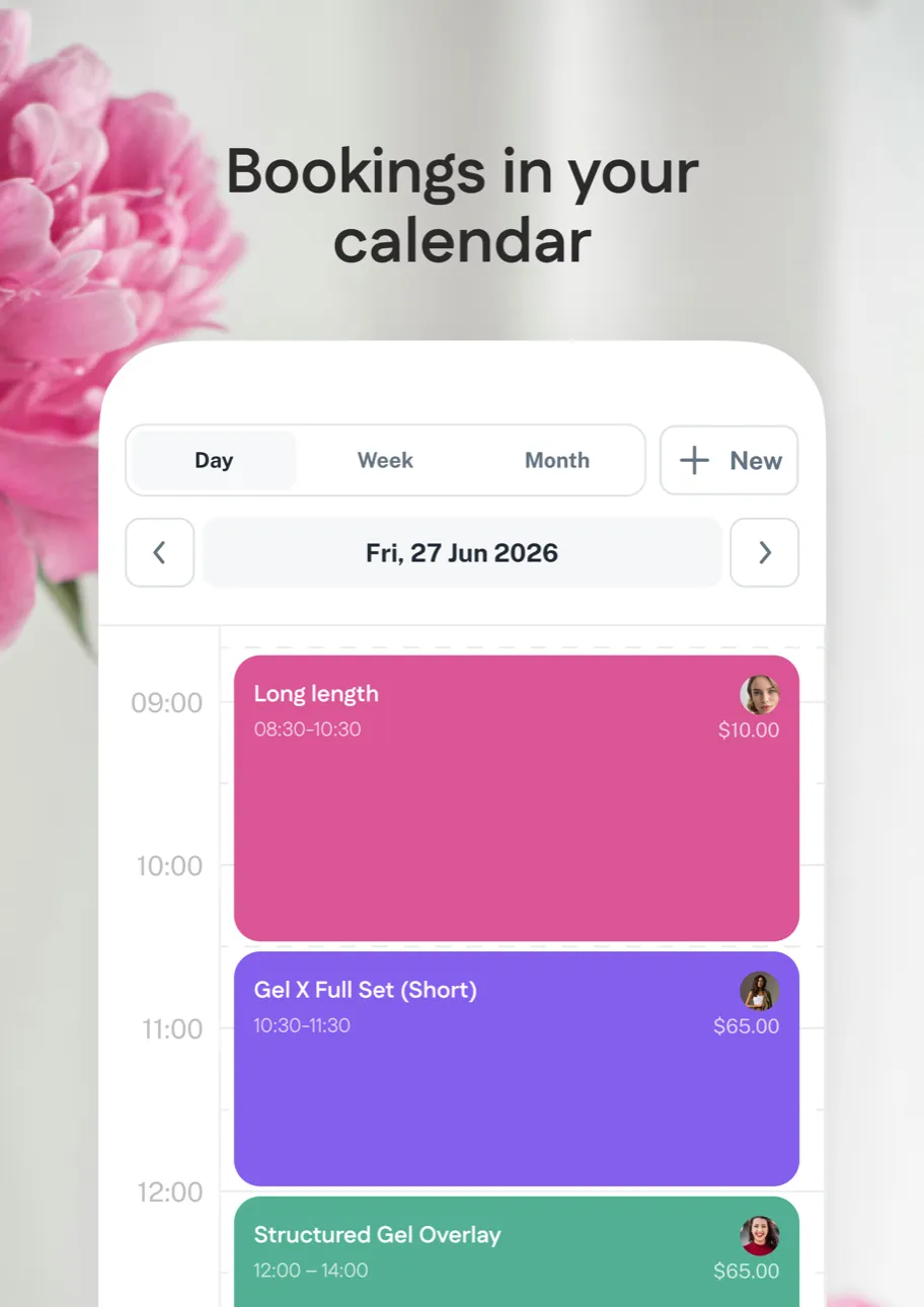 OneClient calendar — all bookings for the week in one place